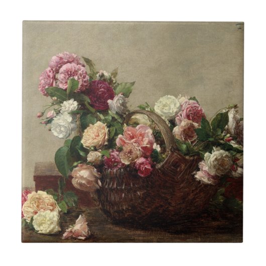 Panier de Rose - Henri Fantin-Latour Fliese (Vorderseite)