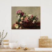 Panier de Rose - Henri Fantin-Latour Poster (Küche)