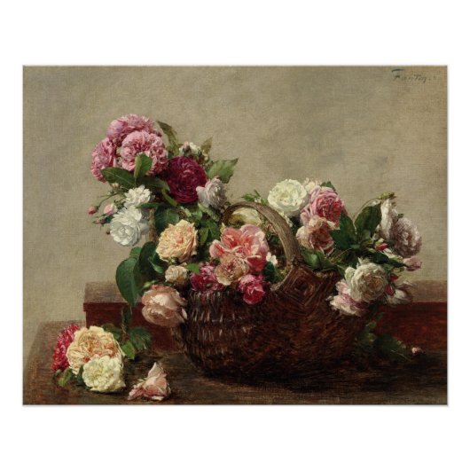 Panier de Rose - Henri Fantin-Latour Poster (Vorderseite)