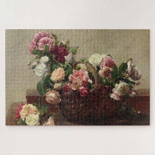 Panier de Rose - Henri Fantin-Latour Puzzle (Horizontal)