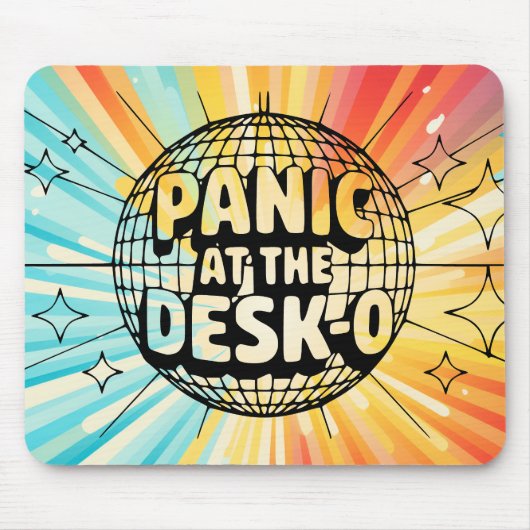 Panik am Schreibtisch-O Mousepad (Vorne)