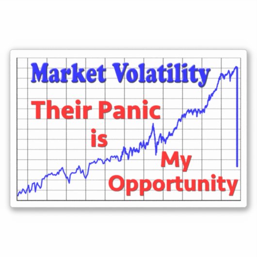 Panik beim Börsenhandel Aufkleber (Vorderseite)