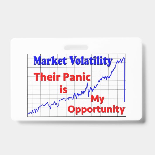 Panik beim Börsenhandel Ausweis (Vorderseite)