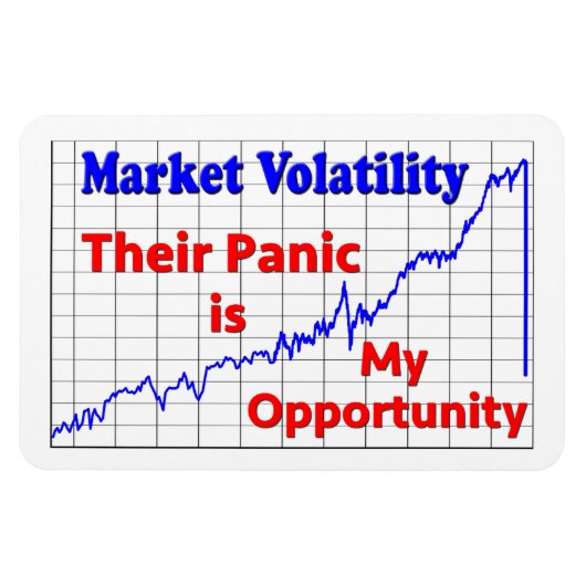 Panik beim Börsenhandel Magnet (Horizontal)