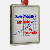 Panik beim Börsenhandel Ornament Aus Metall (Rechts)