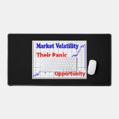 Panik beim Börsenhandel Schreibtischunterlage (Tastatur & Maus)
