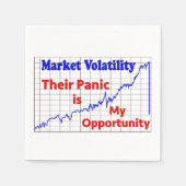 Panik beim Börsenhandel Serviette (Vorderseite)