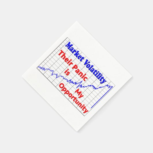 Panik beim Börsenhandel Serviette (Ecke)