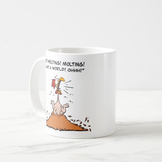 Panik beim Molken von Hühnern Kaffeetasse (Vorderseite Links)