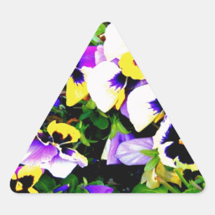 Panik-Blume Dreieckiger Aufkleber