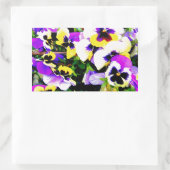 Panik-Blume Rechteckiger Aufkleber (Tasche)