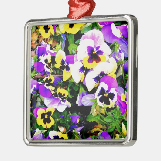 Panik-Blume Silbernes Ornament (Links)