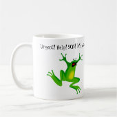 Panik-Frosch benötigt Kaffee Kaffeetasse (Links)