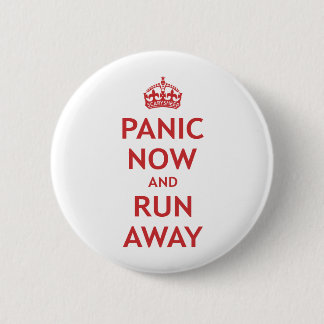 Panik jetzt und Lauf weg Button