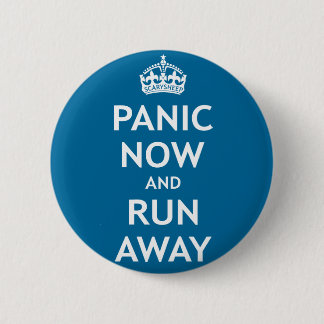Panik jetzt und Lauf weg Button