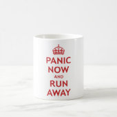 Panik jetzt und Lauf weg Kaffeetasse (Mittel)