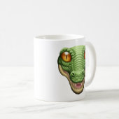 Panik-Knopf-Alligatoravatara-Tasse Kaffeetasse (VorderseiteRechts)
