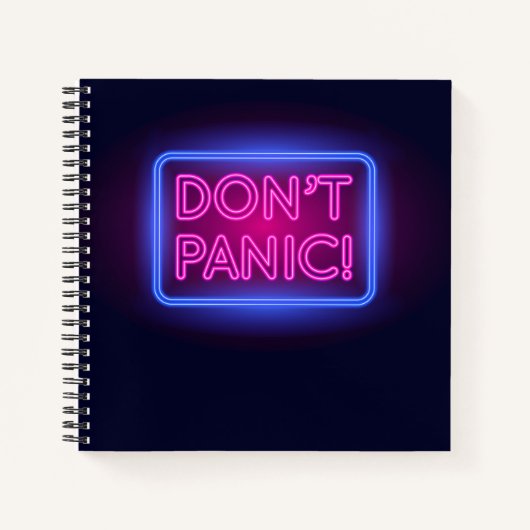 Panik Neon Sign Notizblock (Vorderseite)