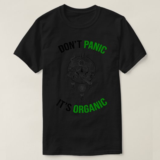 Panik nicht seine Bio Unterstützung für Hippie-Bew T-Shirt (Design vorne)