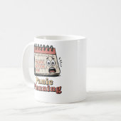 Panik-Planung | Burnout-Kultur-Humor Kaffeetasse (Vorderseite Links)