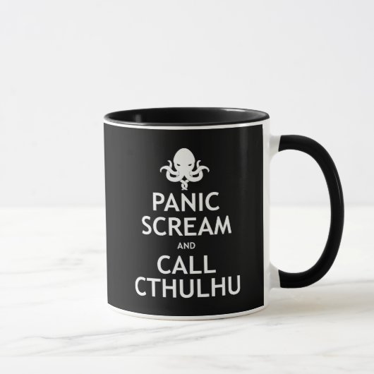 Panik-Schrei und Anruf Cthulhu Tasse (Rechts)
