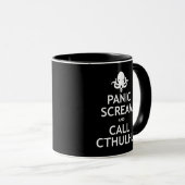 Panik-Schrei und Anruf Cthulhu Tasse (VorderseiteRechts)