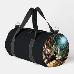 Panikhase, die das Kaninchenloch herunter fällt Duffle Bag