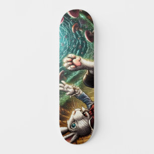 Panikhase, die das Kaninchenloch herunter fällt Skateboard