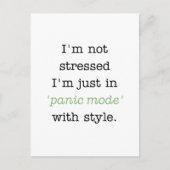 Panikmodus im Stil Postkarte (Vorderseite)