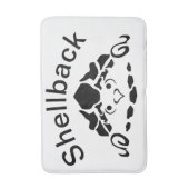 Panikschildkröte versteckt sich in seiner Muschel Badematte (Vorderseite Vertikal)