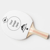 Panikschildkröte versteckt sich in seiner Muschel Tischtennis Schläger (Seitenansicht)