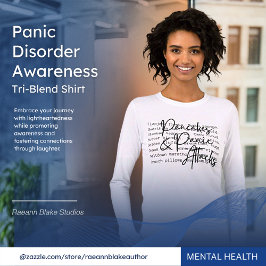 Panikstörung Bewusstsein der BLACK LETTERING Tri-Blend Shirt