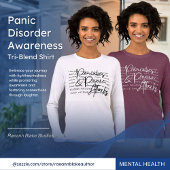 Panikstörung Bewusstsein der BLACK LETTERING Tri-Blend Shirt