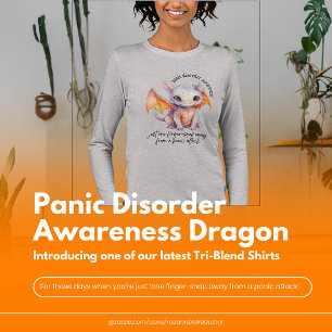 Panikstörung Bewusstsein Dragon BLACK LETTERING Tri-Blend Shirt