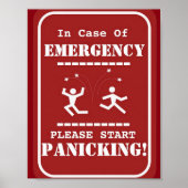 Panikstörzeichen Poster (Vorne)