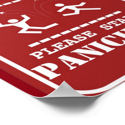 Panikstörzeichen Poster (Ecke)
