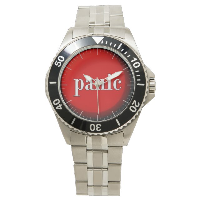Paniktaste Armbanduhr (Vorderseite)