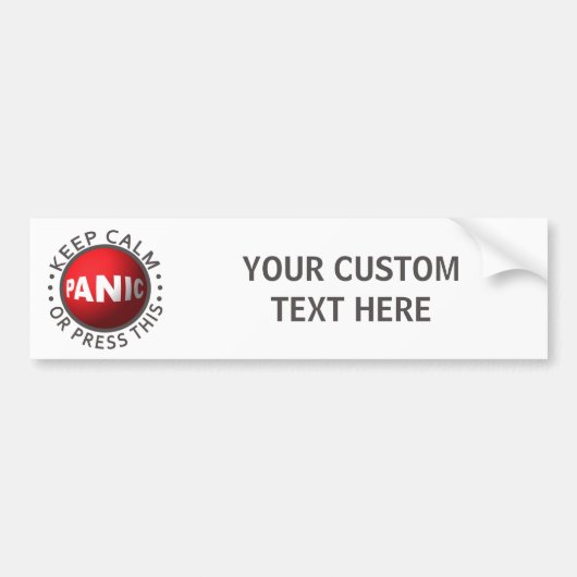 Paniktaste benutzerdefinierter Autoaufkleber (Vorne)