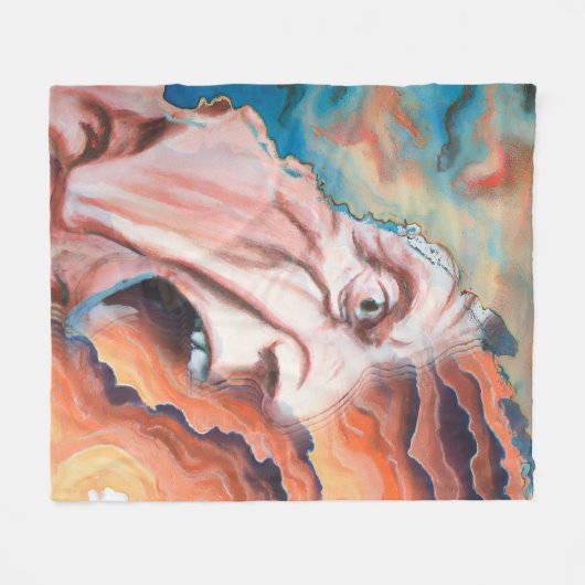 Panikwellen Ölmalerei Fleecedecke (Vorderseite (Horizontal))