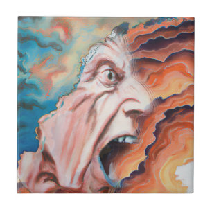 Panikwellen Ölmalerei Fliese