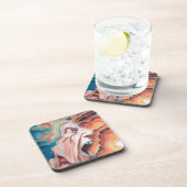 Panikwellen Ölmalerei Getränkeuntersetzer (Rechte Seite)