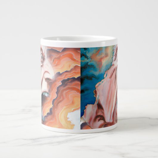 Panikwellen Ölmalerei Jumbo-Tasse (Vorderseite)