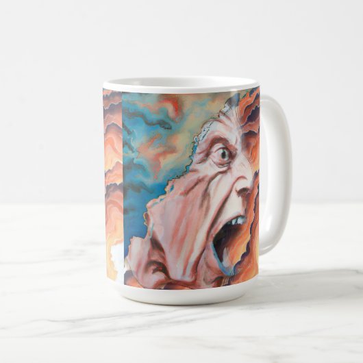 Panikwellen Ölmalerei Kaffeetasse (VorderseiteRechts)