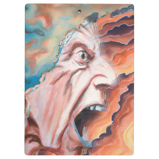 Panikwellen Ölmalerei Klemmbrett (Rückseite)