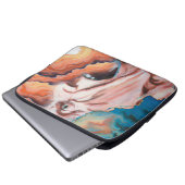 Panikwellen Ölmalerei Laptopschutzhülle (Vorne Knopf)