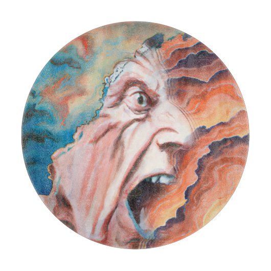 Panikwellen Ölmalerei Schneidebrett (Vorderseite)