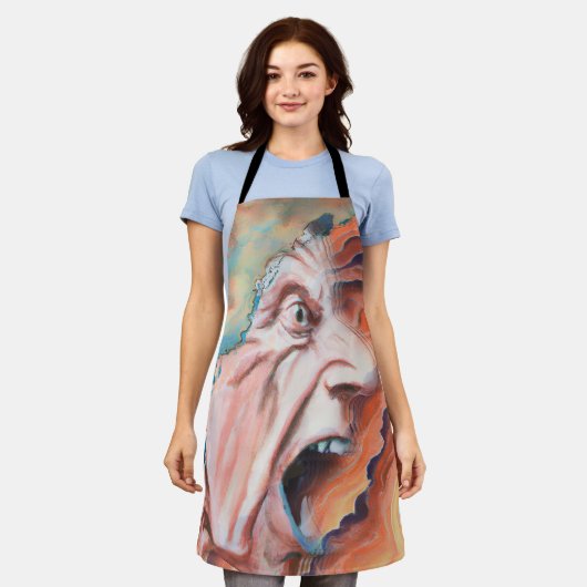 Panikwellen Ölmalerei Schürze (Getragen)