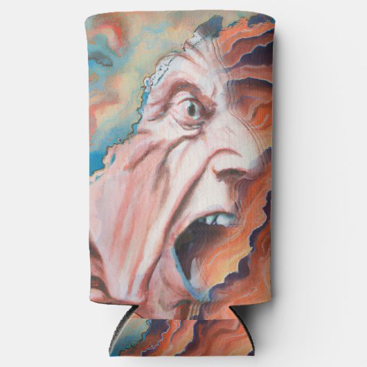 Panikwellen Ölmalerei Selters Dosenkühler (Vorderseite)