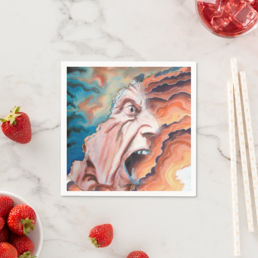 Panikwellen Ölmalerei Serviette (Beispiel)