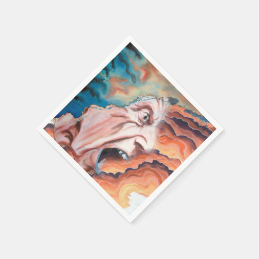 Panikwellen Ölmalerei Serviette (Ecke)